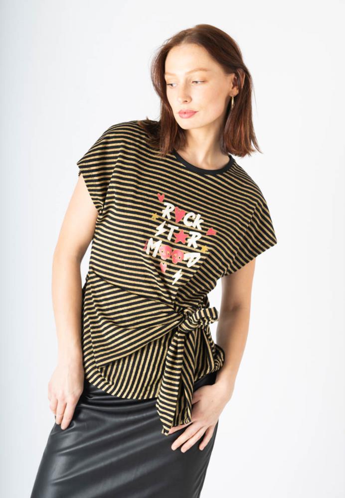 CAMISETA ANIMOSA ROCK STAR MOOD RAYAS