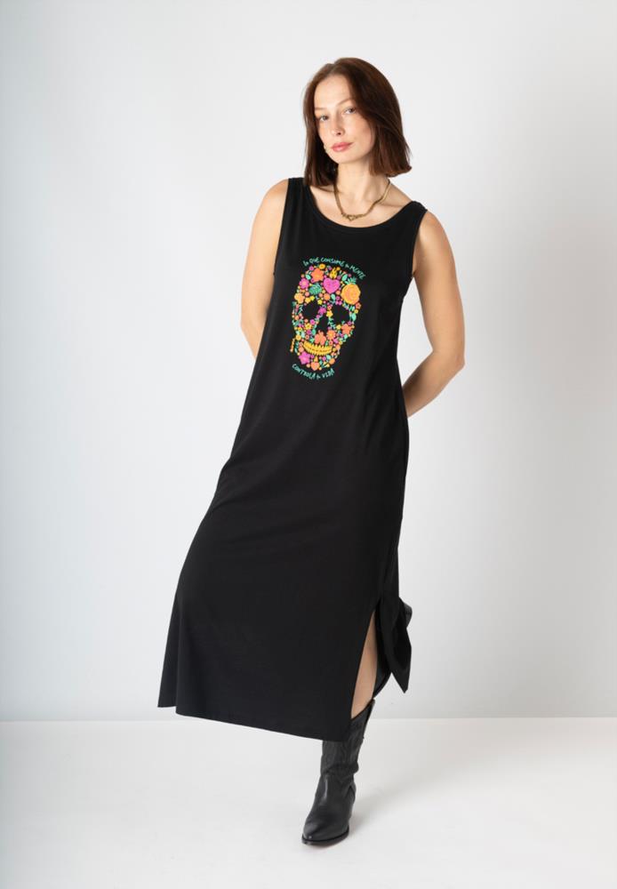 VESTIDO ANIMOSA CALAVERA FLORES