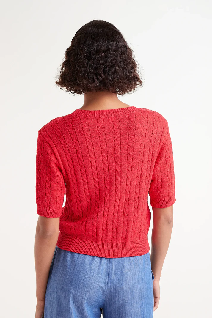 JERSEY PUNTO MANG CORTA ROJO
