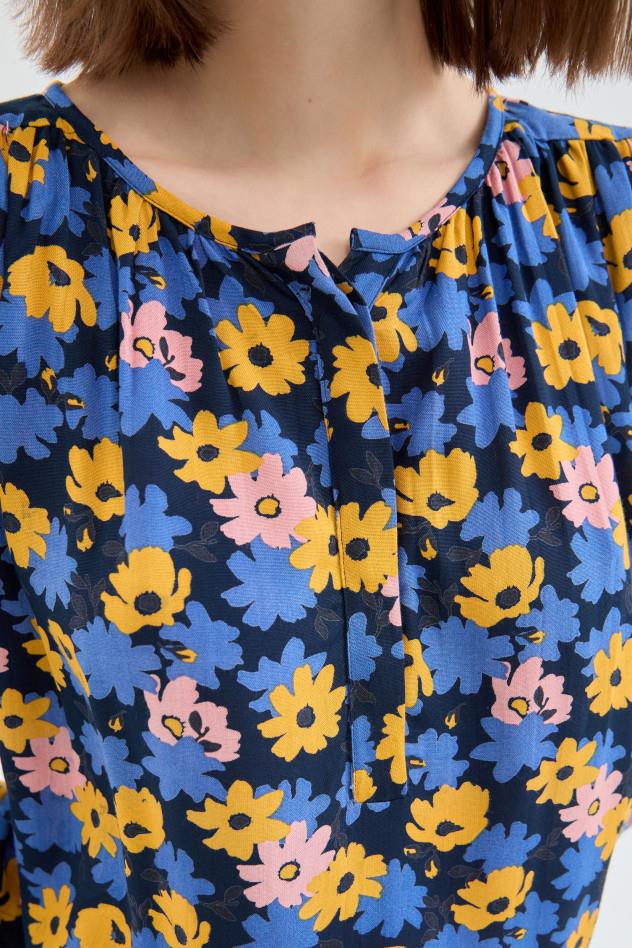 TOP DE MANGA LARGA CON ESTAMPADO FLORAL