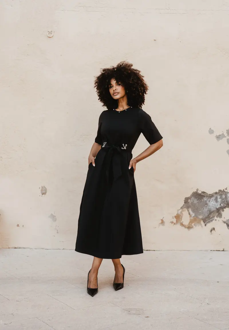 Vestido Animosa cadenas negro