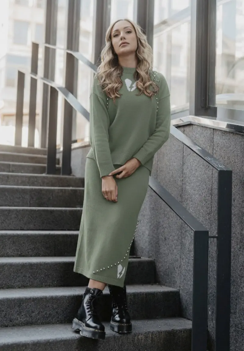 Falda Animosa Corazón Rayo punto verde