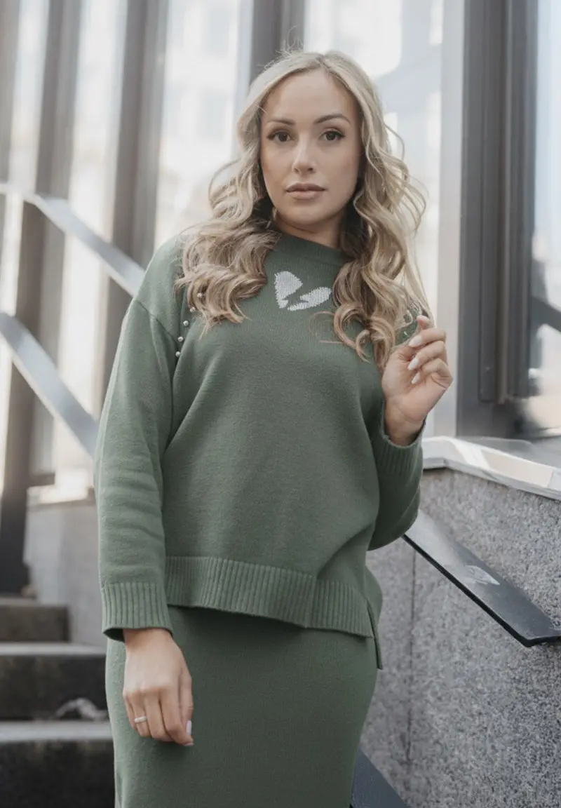 Jersey Animosa Corazón Rayo punto verde