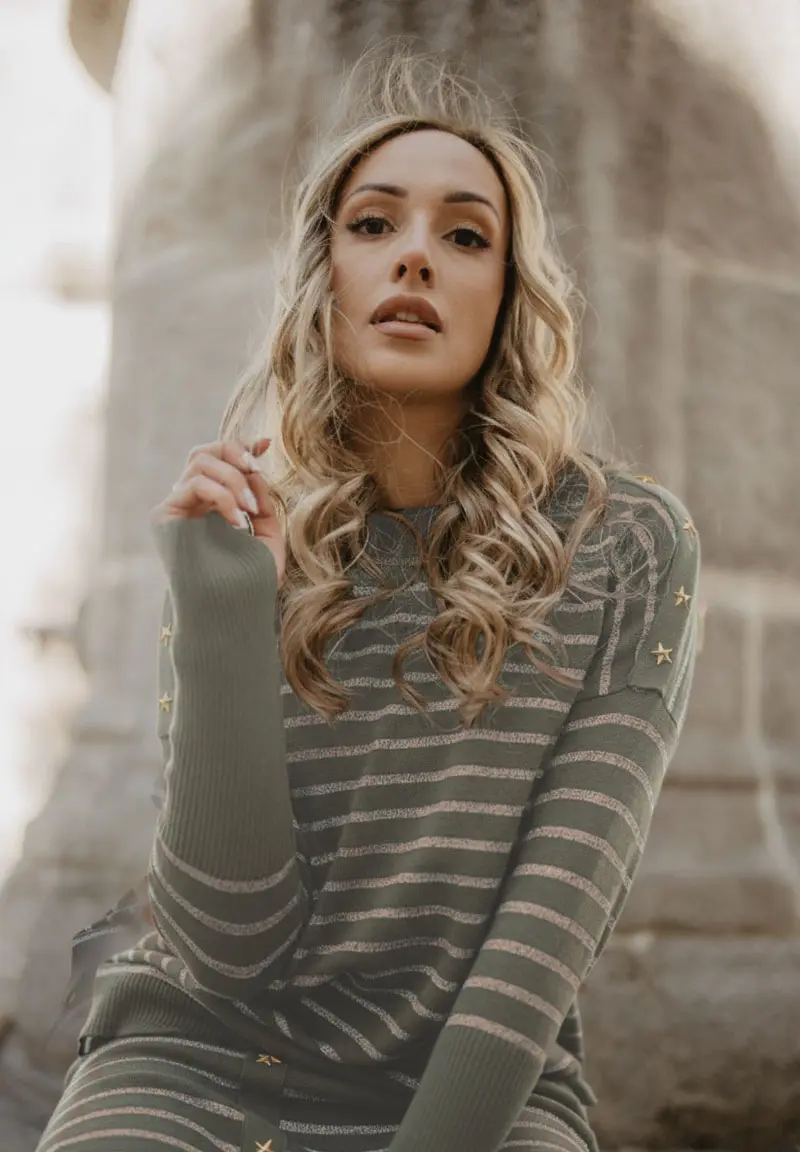 Jersey Animosa Rayas Estrellas punto verde