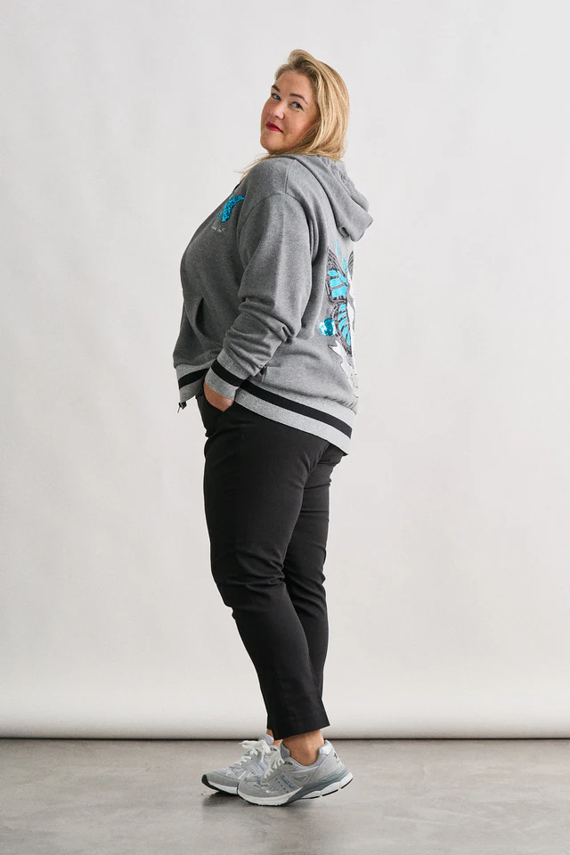 Sudadera Anabel Lee Borboleta gris