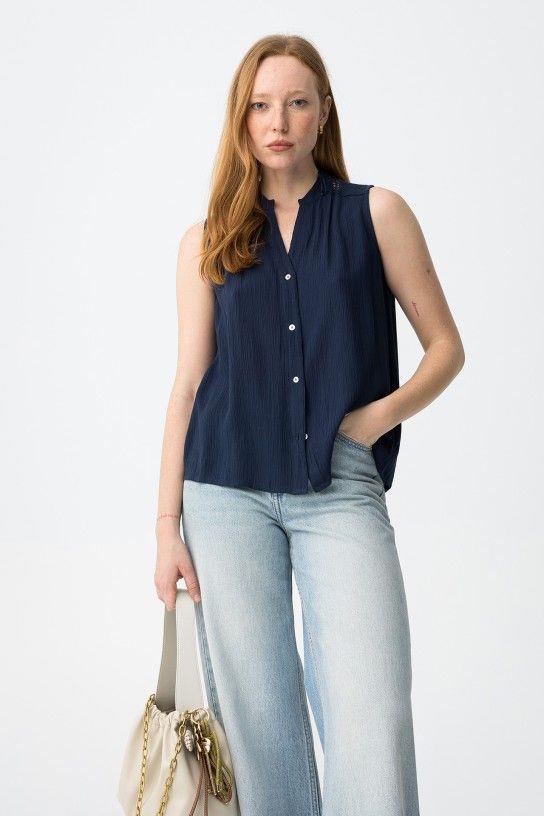 Blusa Tiffosi Lynx_1 azul marino