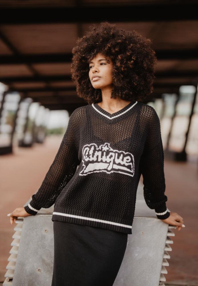 Jersey punto Animosa Unique negro