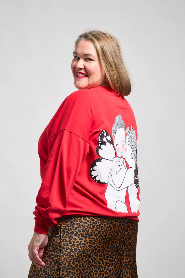 Sudadera Anabel Lee Lámour rojo