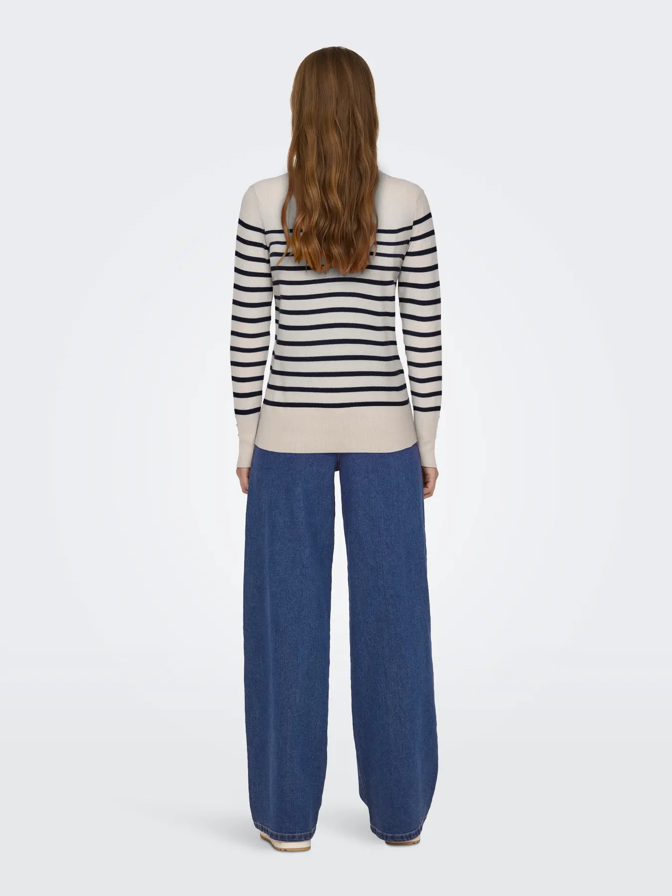 JERSEY JDYMALOU LS ON BUTTON BLANCO/AZUL MARINO