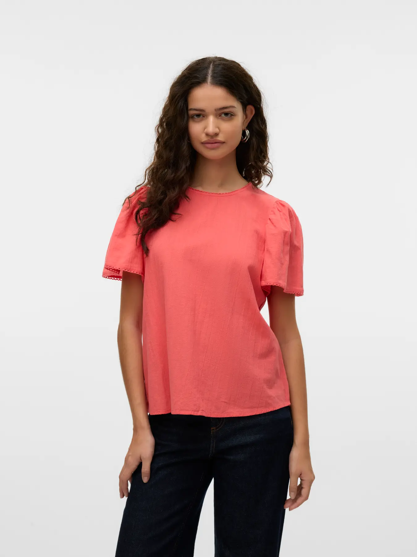 BLUSA VMPRETTY SS TOP CORAL