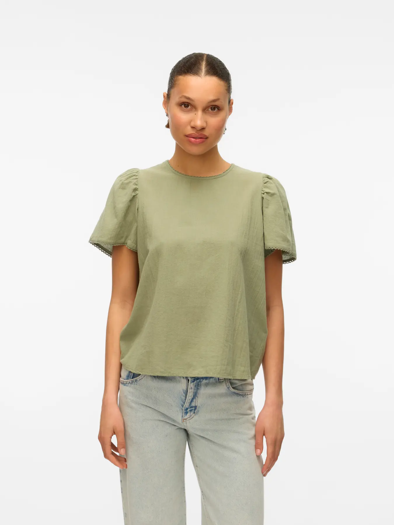 BLUSA VMPRETTY SS TOP VERDE