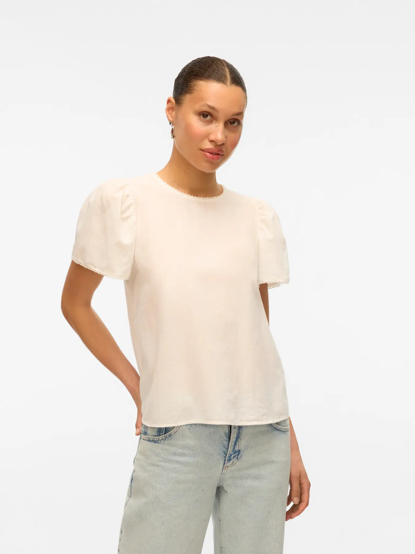 BLUSA VMPRETTY SS TOP BLANCO