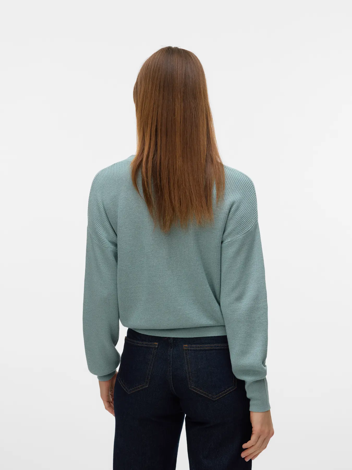 CARDIGAN VMNEWLEXSUN LS SHORT VNECK VERDE