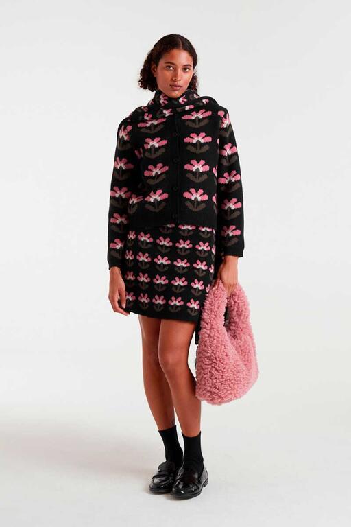 Minifalda de punto Compañía Fantástica estampado 