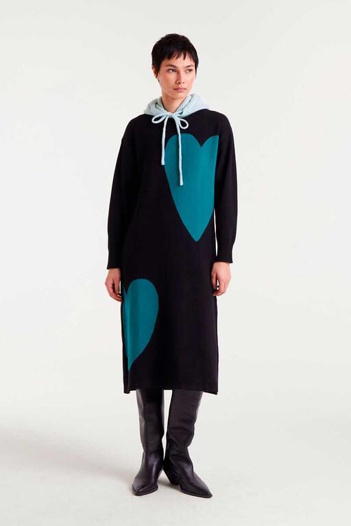 Vestido de punto midi Compañía Fantástica corazon