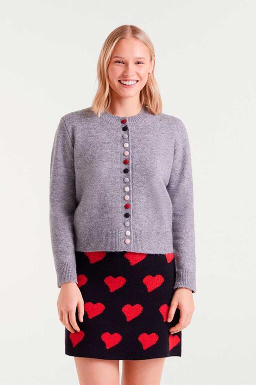Cardigan Compañía Fantástica gris botones