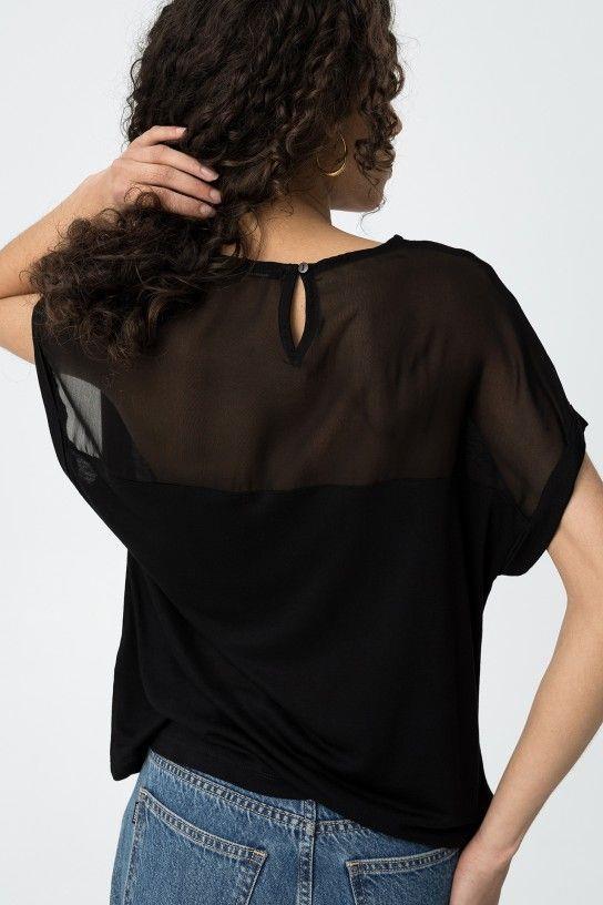 CAMISETA MANGABA NEGRO