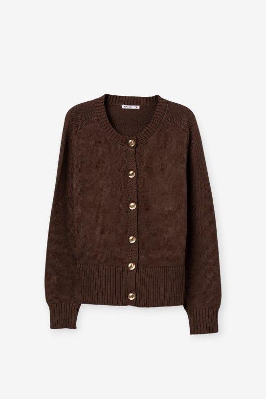 Cardigan Tiffosi Lion marrón 