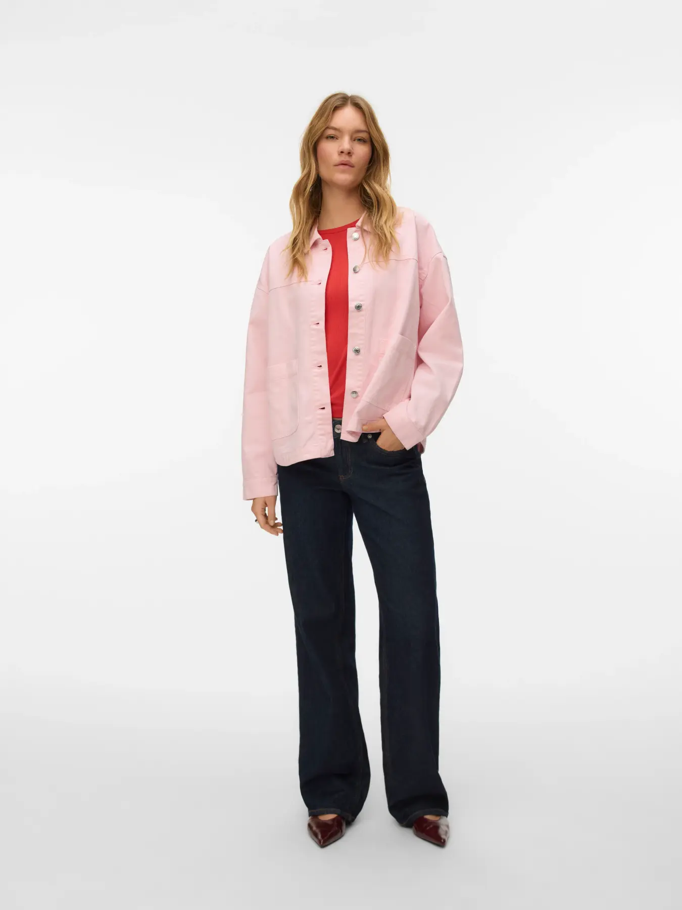 Chaqueta Vero Moda VMjamien Ls denim rosa