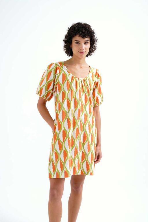 Vestido corto Compañía Fantástica con estampado Aloe