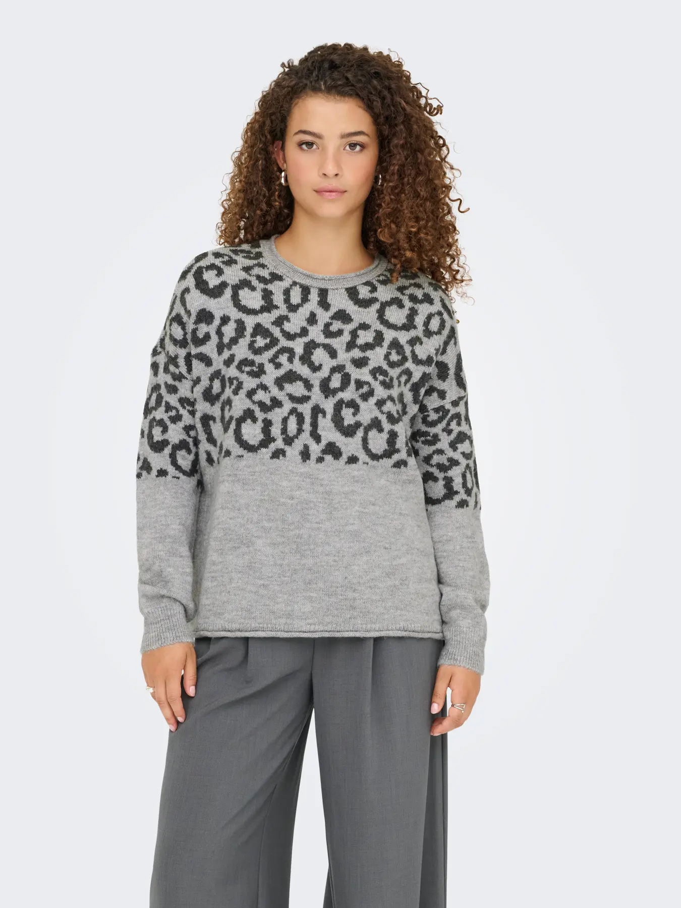 Jersey Only Onljade animal print gris
