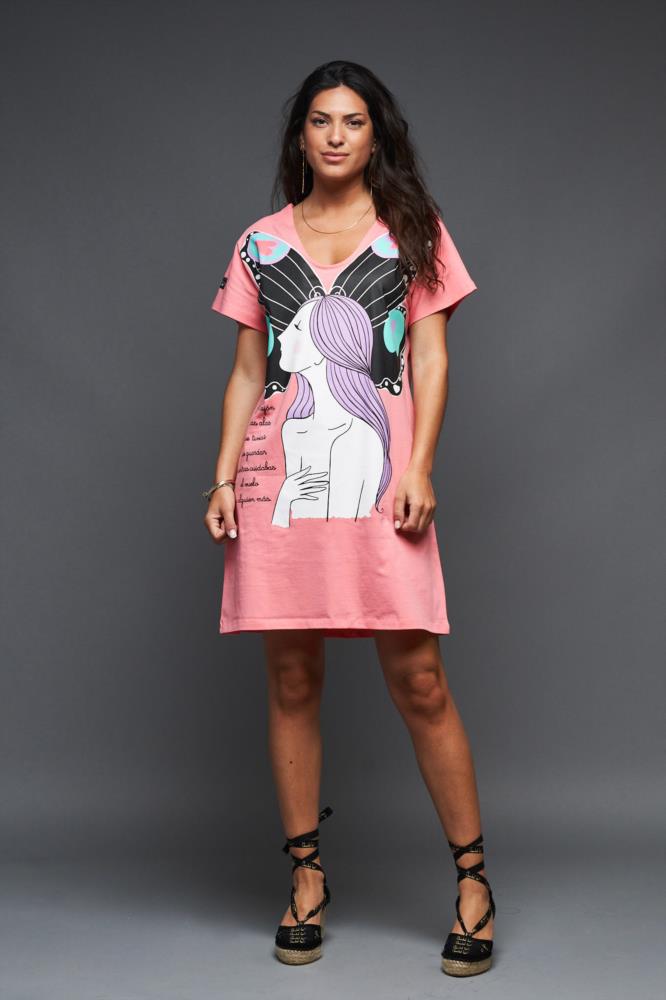 VESTIDO ANABEL LEE CORAL