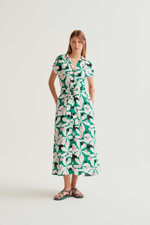 Vestido midi Compañía Fantástica con estampado 