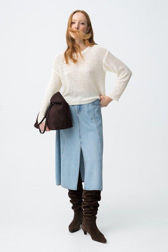 Falda Tiffosi Valentina_1 azul vaquero claro