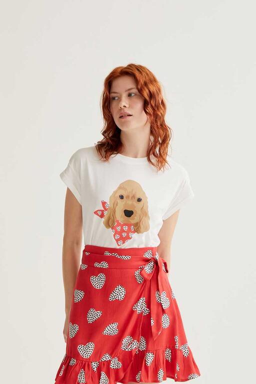 Camiseta Compañía Fantástica con estampado de perrito Coker