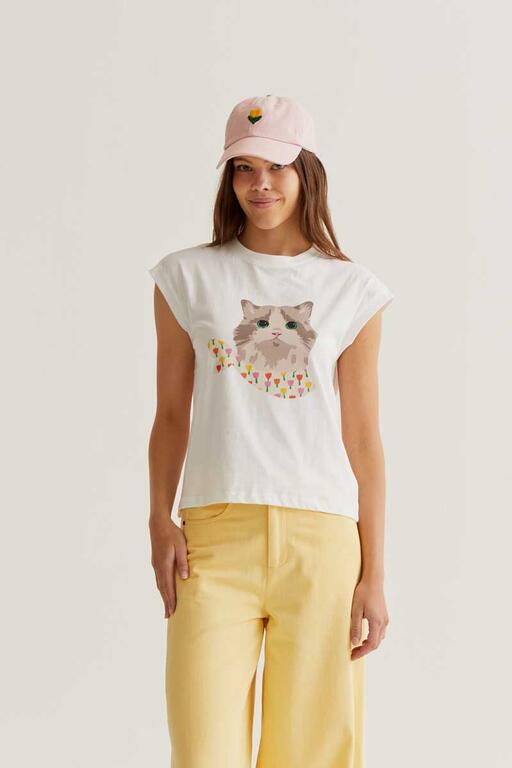Camiseta Compañía Fantástica con gatito