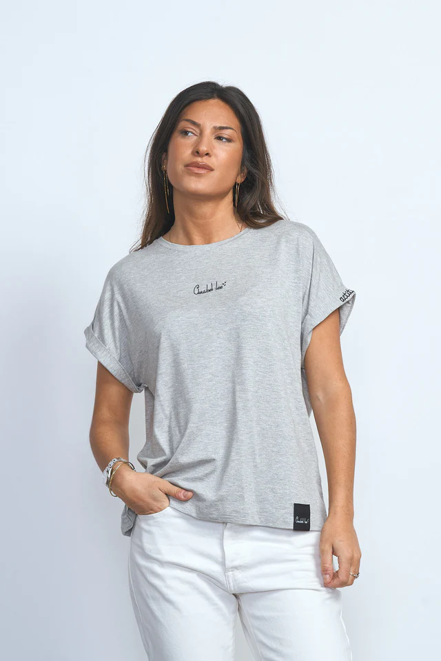 Camiseta Anabel Lee básica gris
