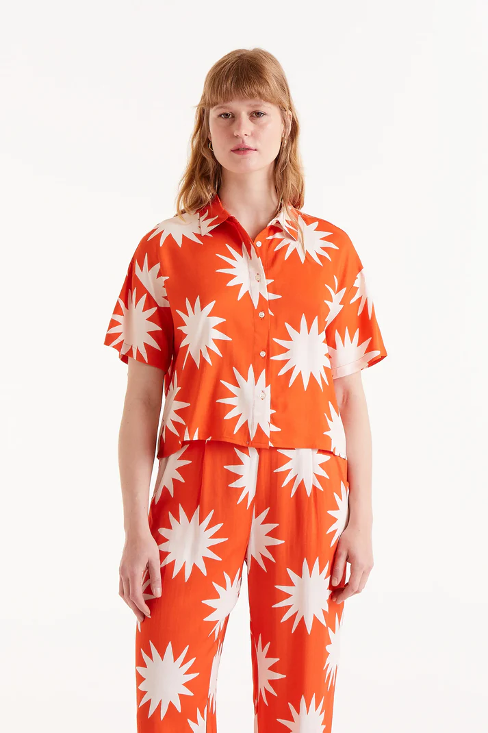 CAMISA DE MANGA CORTA ESTAMPADO BIG SUN