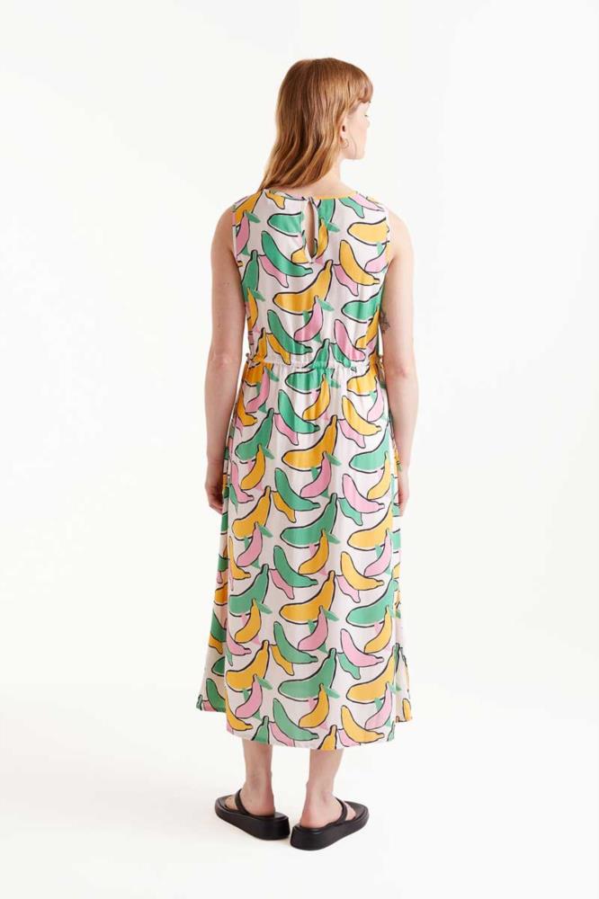 VESTIDO MIDI ESTAMPADO BANANA