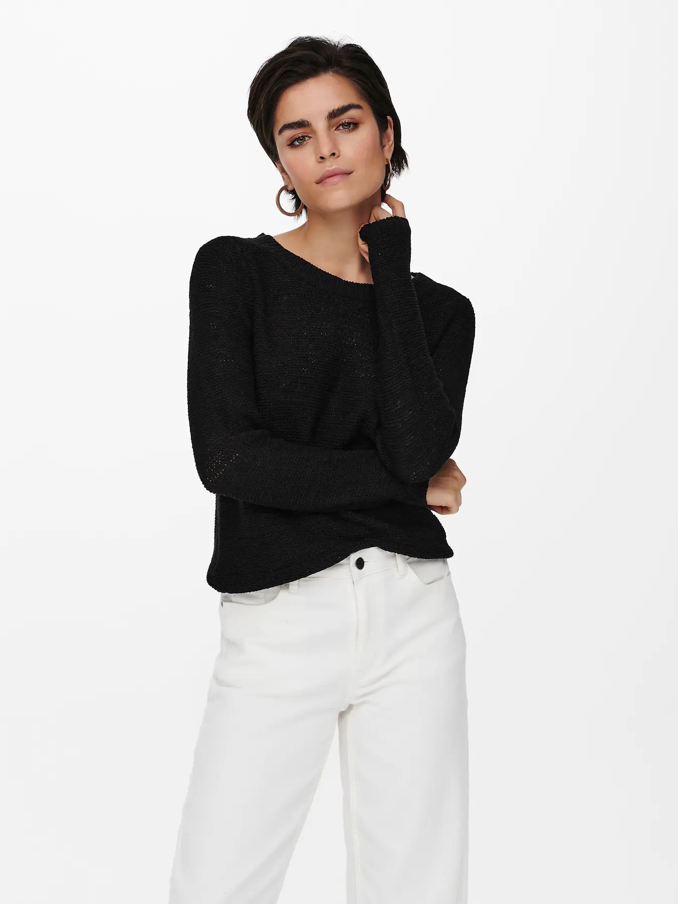 JERSEY ONLGEENA XO LS PULLOVER NEGRO