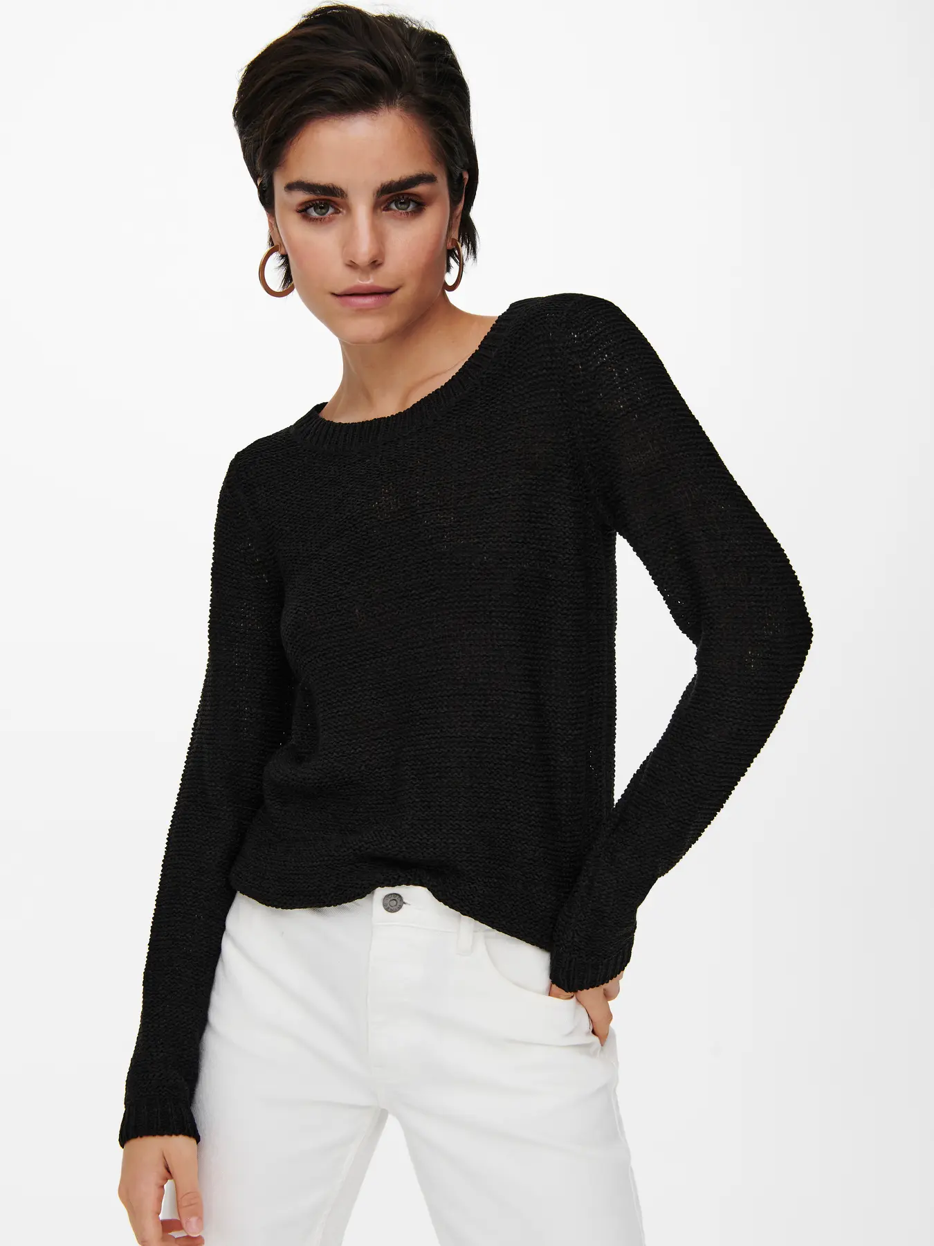 JERSEY ONLGEENA XO LS PULLOVER NEGRO