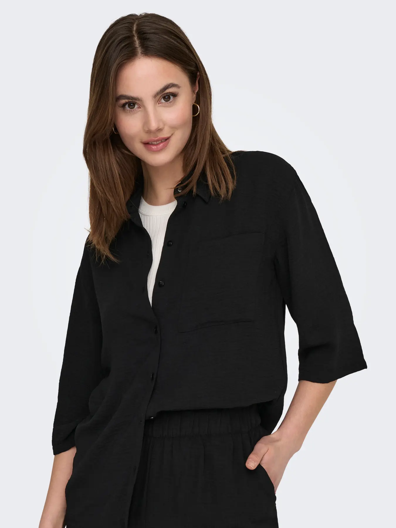 CAMISA JDYDIVYA 3/4 NEGRO