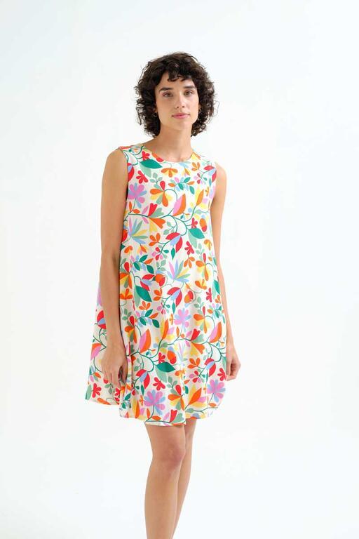 Vestido corto Compañía Fantástica con estampado Lotto