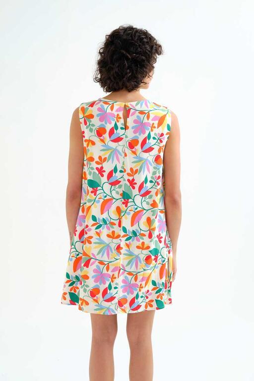 Vestido corto Compañía Fantástica con estampado Lotto