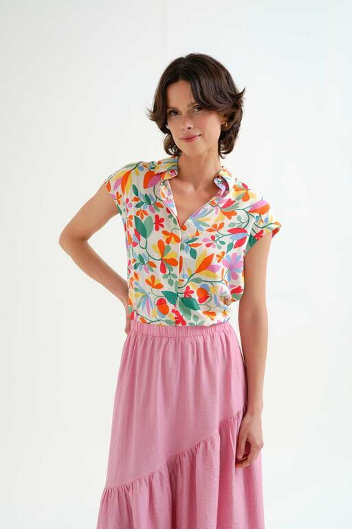 Camisa Compañía Fantástica con estampado Lotto