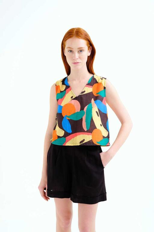 Top Compañía Fantástica con estampado Tutti Frutti Big