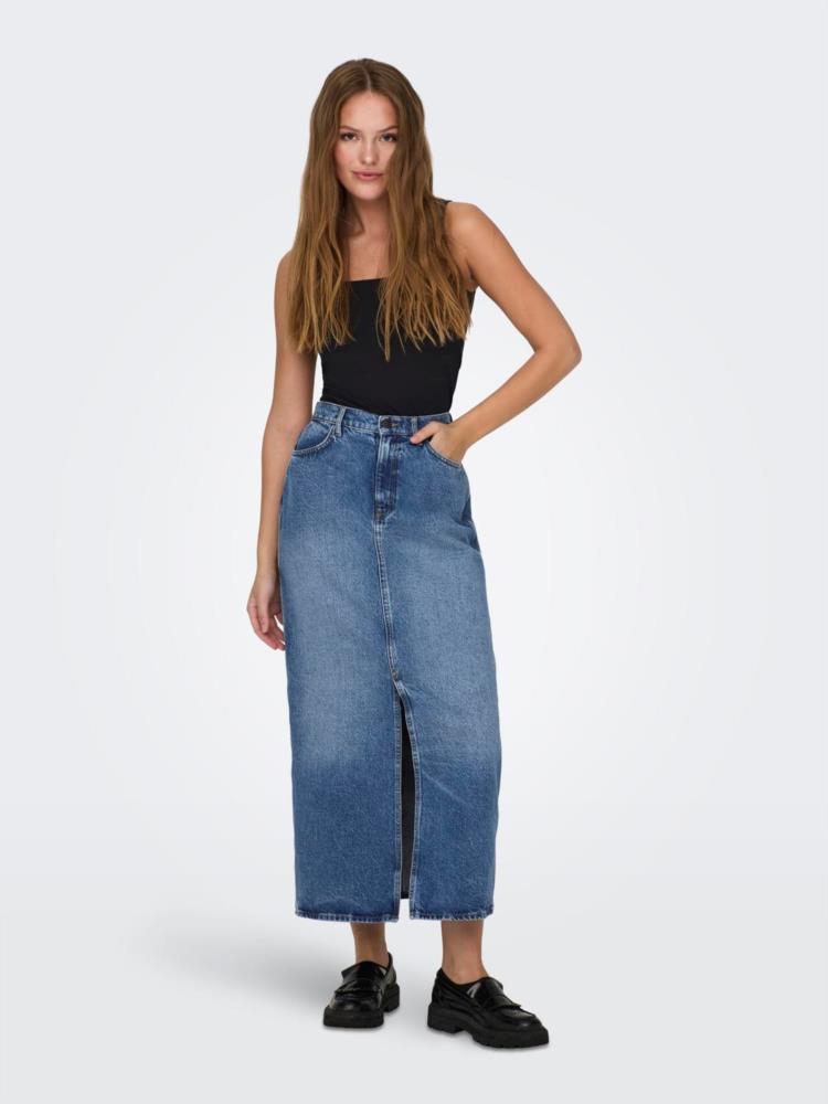 FALDA MIDI VAQUERA ONLY ONLCILLA
