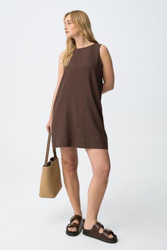 Vestido Tiffosi Rebeca_1 marrón