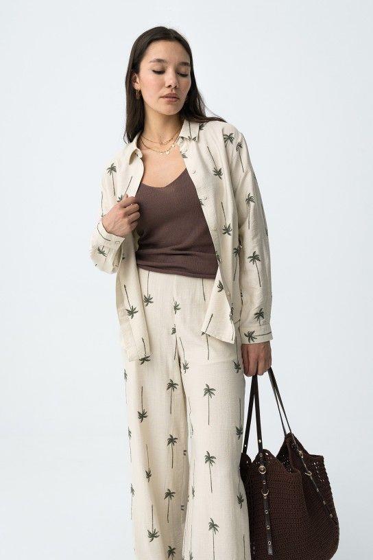 Camisa Tiffosi Palmeira_C crudo estampado