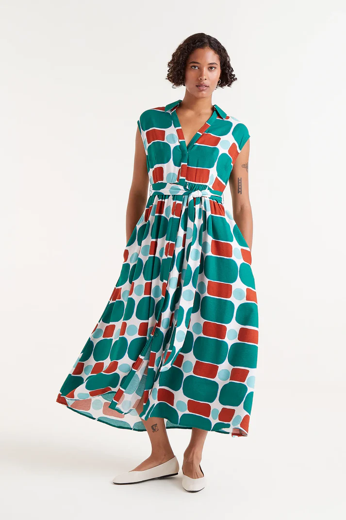 VESTIDO LARGO ESTAMPADO PEPPER MINT