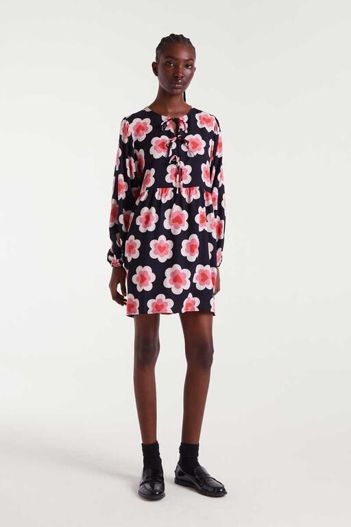 Vestido corto Compañía Fantástica estampado floral