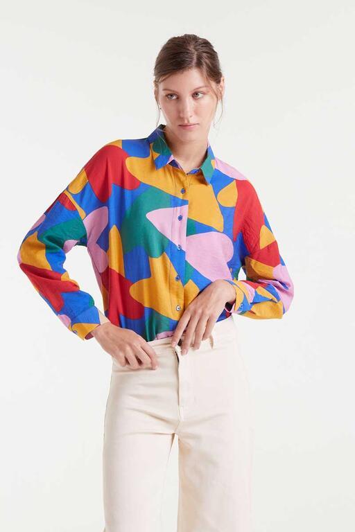 Camisa Compañía Fantástica estampado corazones