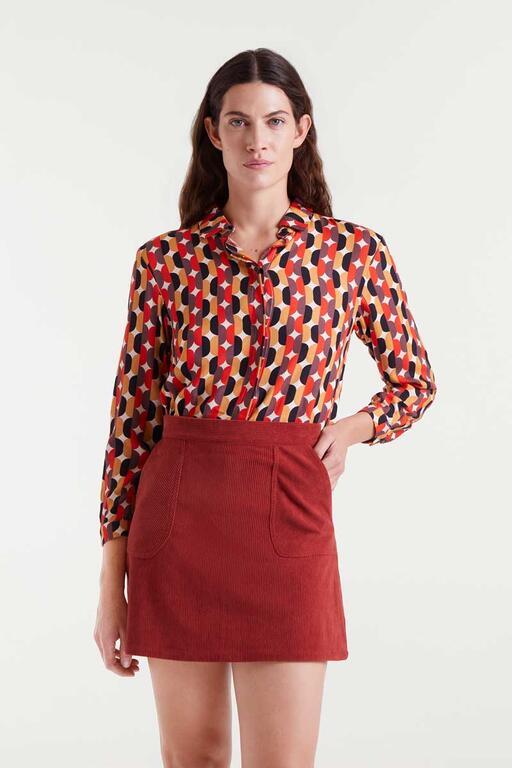 Camisa Compañía Fantástica estampado geometrico