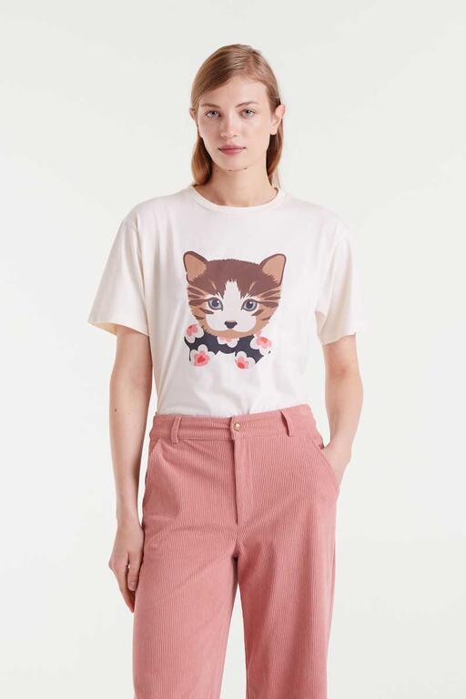 Camiseta Compañía Fantástica print gato