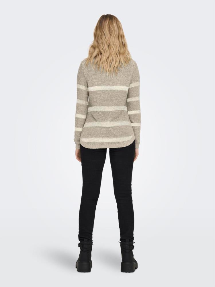JERSEY ONLGEENA XO LS PULLOVER BEIGE