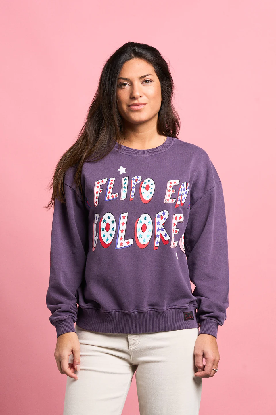 Sudadera Anabel Lee Flipo en colores morado Sudadera Anabel Lee Flipo en colores morado